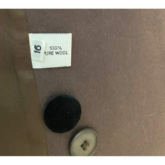 Vintage Forecaster of Boston Over Coat 100% Brown Wool 47" Long Size 16 - Picture 5 of 10